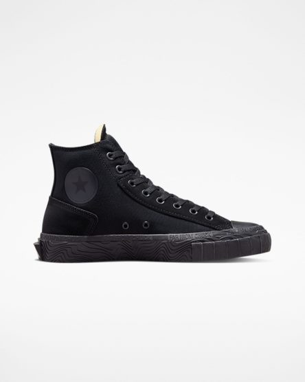 Tenis Converse Chuck Taylor Alt Star Wavy Cano Alto Masculino Pretas Cinzentas Escuro Pretas | PT Y0537P1